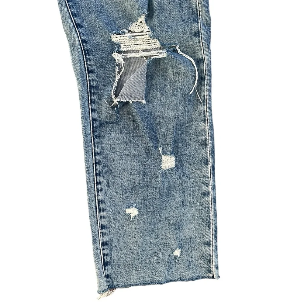 PAIGE Noella Straight Raw Hem Distressed boyfriend Jeans - Picture 5 of 13